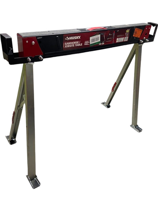 Husky Adjustable Saw Horse Jobsite Table 1300 lbs Capacity 90822 (Read!)