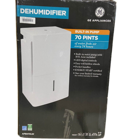 GE APEH70LW 70-Pint w/ Built-in Pump Dehumidifier