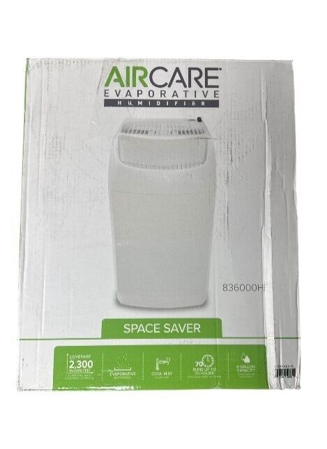 AIRCARE Tower Humidifier 6-Gallon 21.5" Evaporative - White -NEEDS FILTER