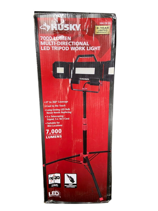 Husky 7000-Lumen Multi-Directional LED Tripod Work Light 1004178519