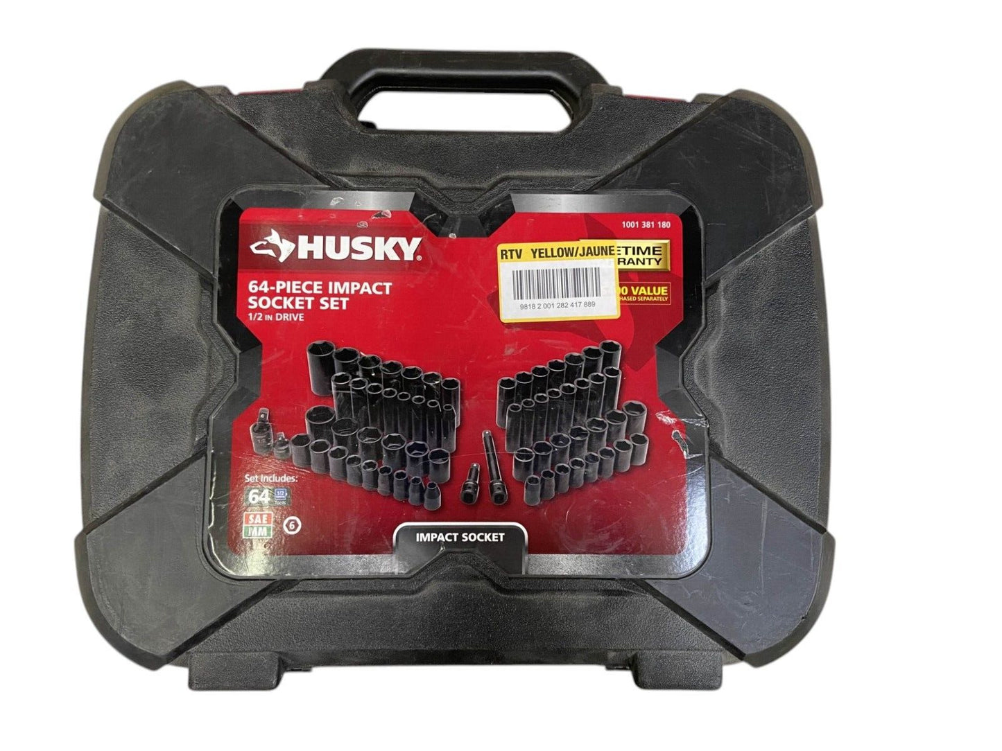 Husky 1/2 in. Drive SAE/Metric 6-Point Impact Socket Set ** Missing 3 Sockets