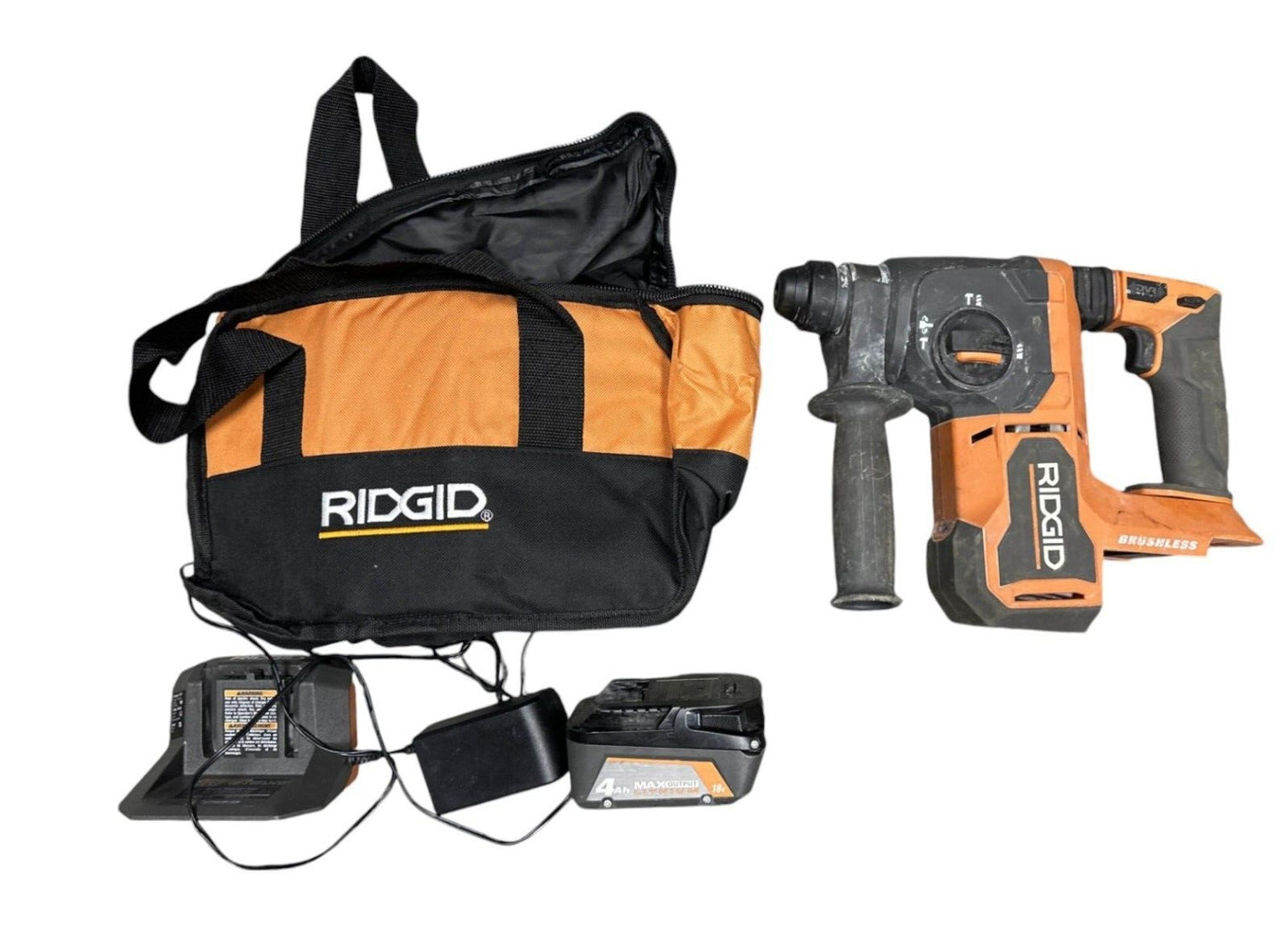 RIDGID R86712K 18v Brushless 1" SDS-Plus Rotary Hammer Kit -READ-