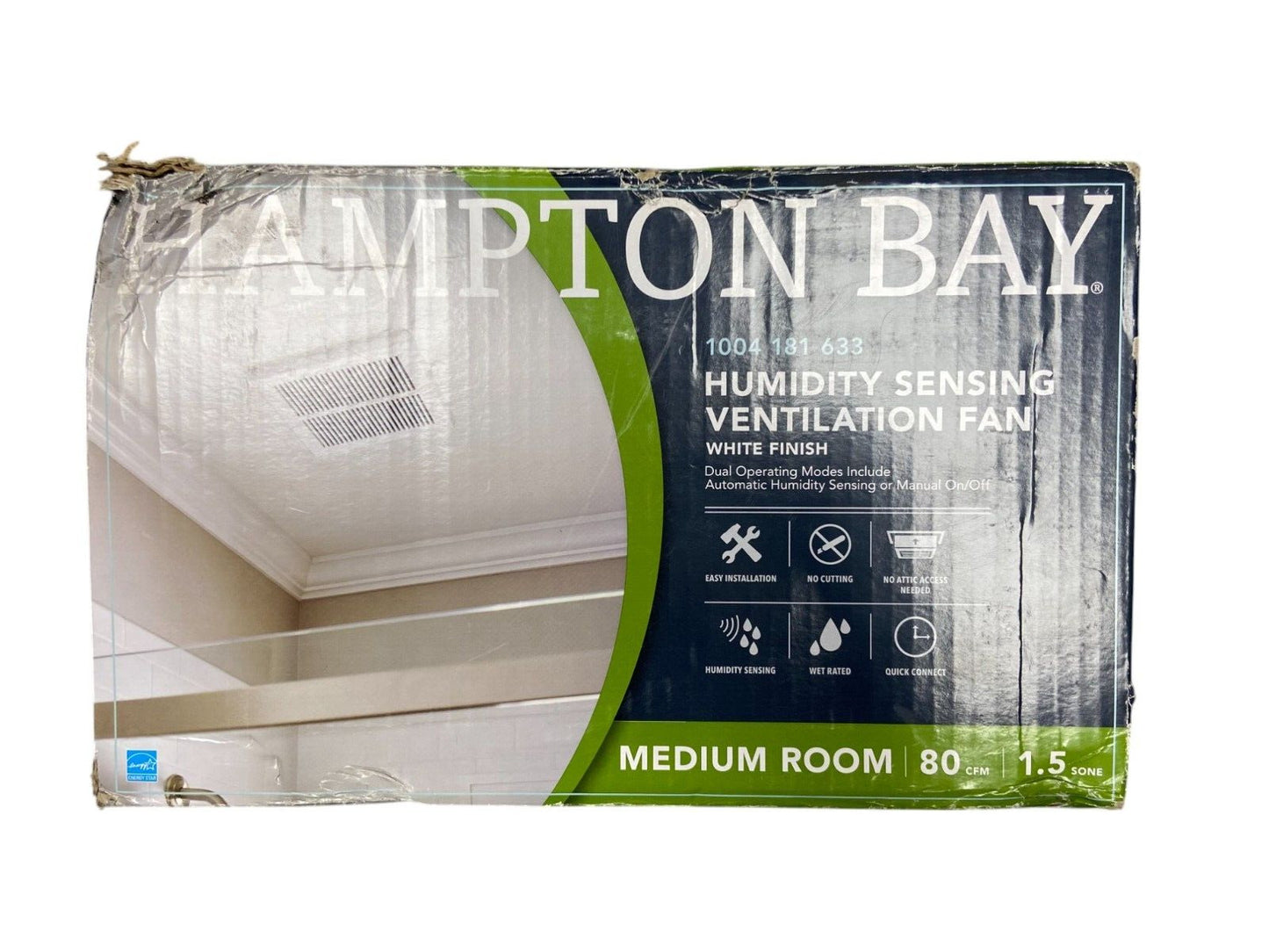 Hampton Bay BPT13-14HD 80CFM Ceiling Mount Humidity Sensing Exhaust Fan