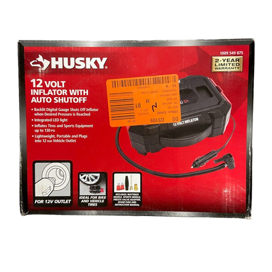 Husky 12 Volt Inflator with Auto Shutoff & Digital Gauge (Model: 1009 549 875)