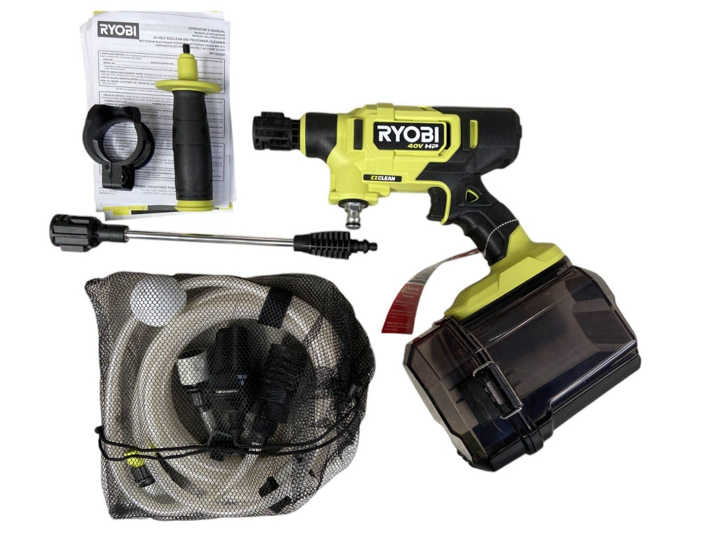 RYOBI 40V RY124052 HP Brushless 600psi EZ Clean Power Cleaner - Tool Only