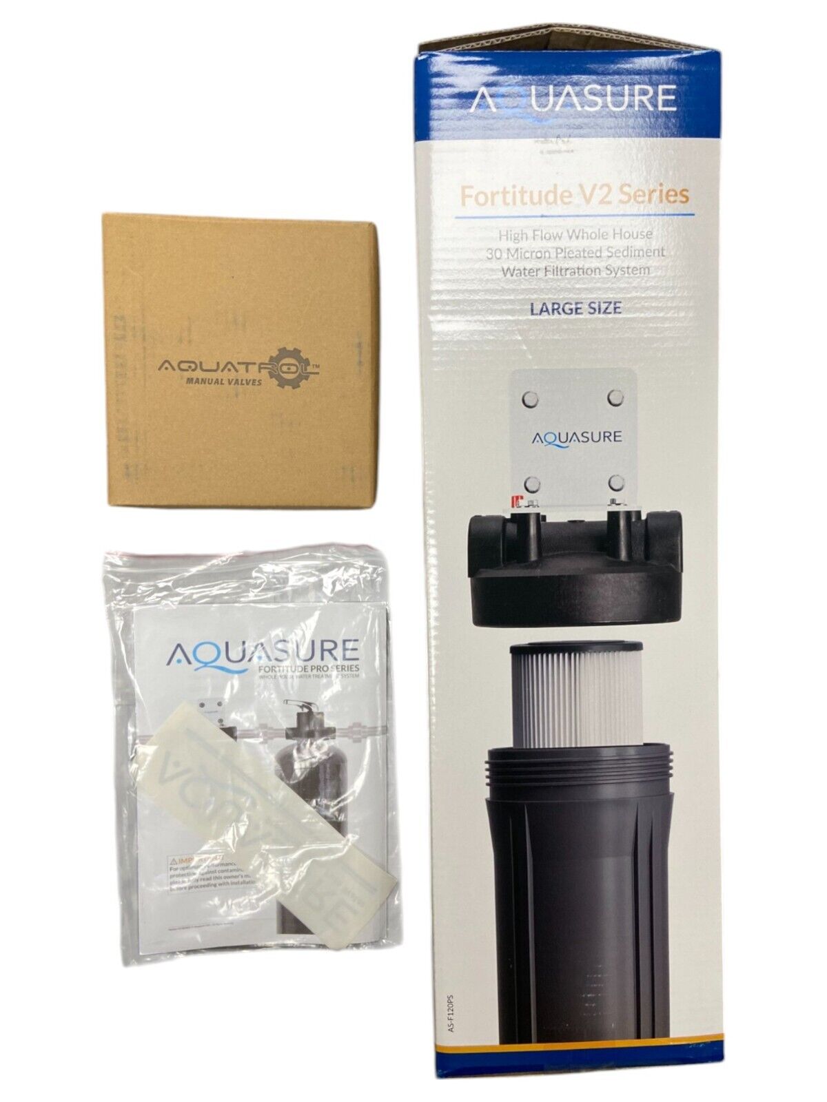 Aquasure Fortitude V2 Series High Flow Whole House Pleated Sediment Water Filter