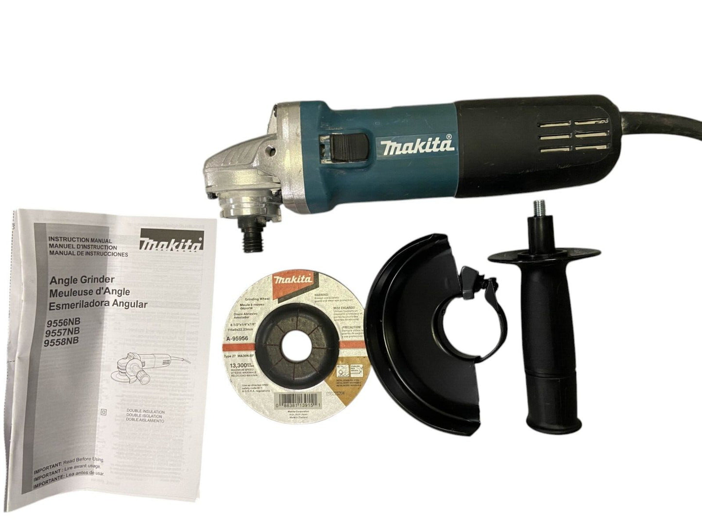 Makita 9557NB 2.4V 114mm Angle Grinder (No Blade Lock Washer)