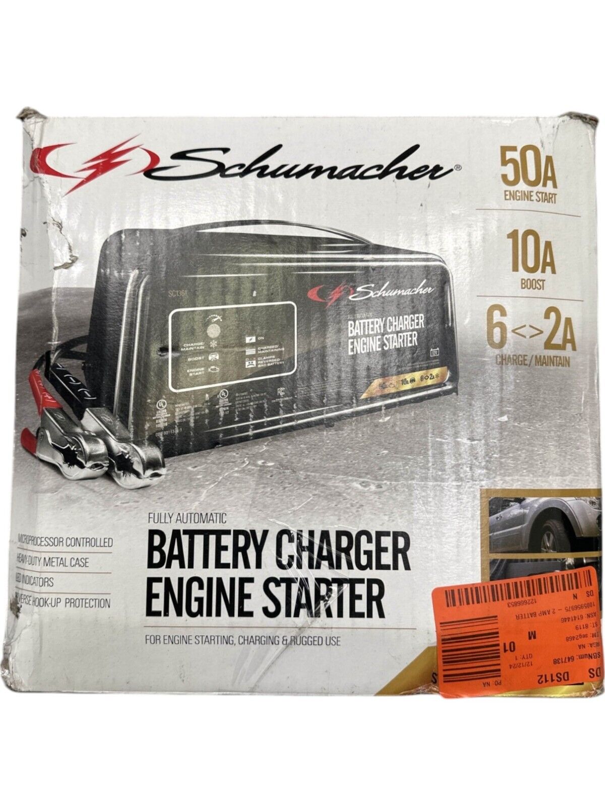 Schumacher SC1361 50AMP Fully-Automatic Battery Charger/Engine Starter -USED-