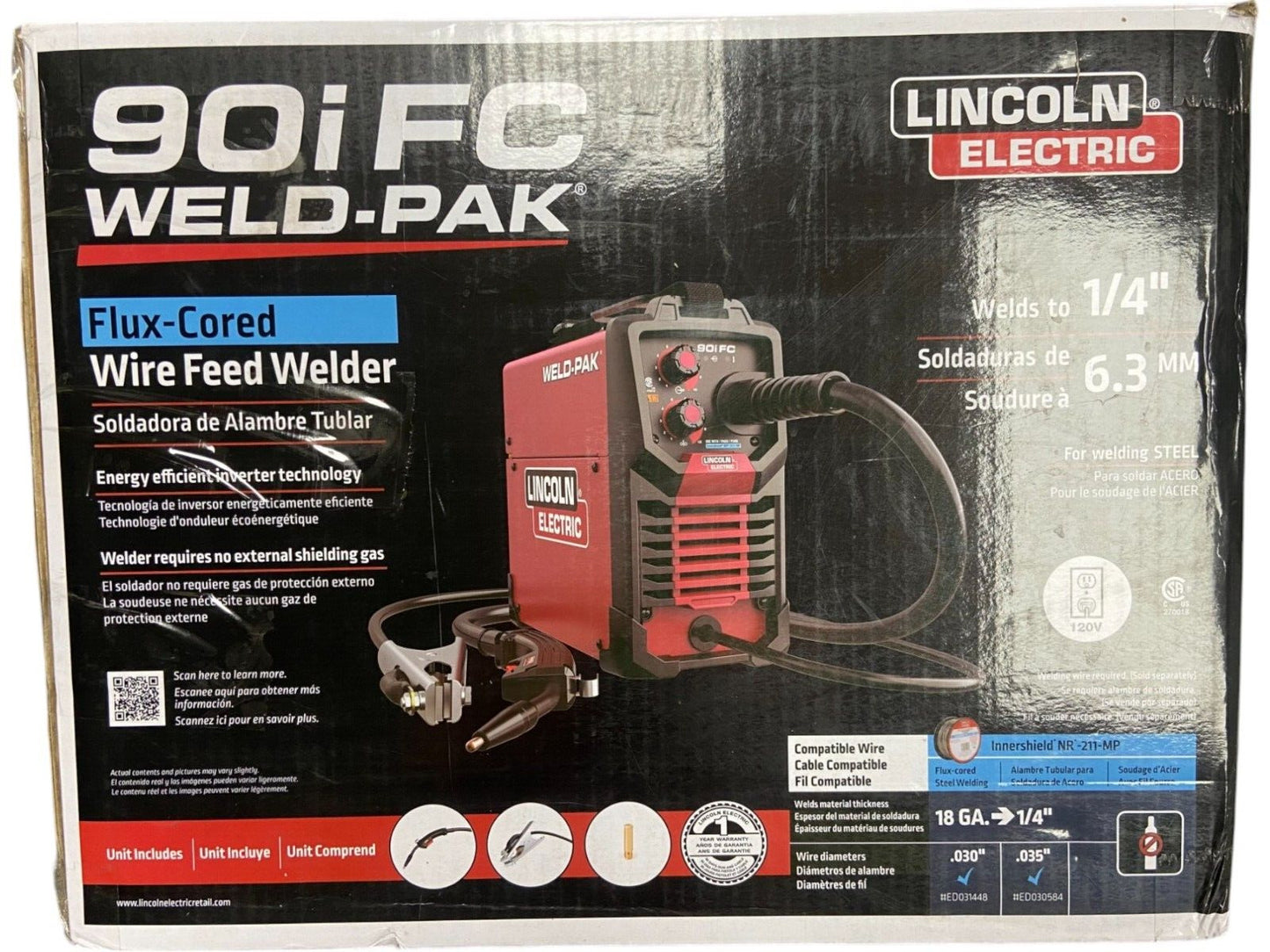 Lincoln Electric 90i FC Flux Core Wire Feed Weld-PAK 120V Welder