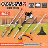 8 in 1 Multi-Functional Trimming Tool, 56CC 2-Cycle Garden Tool System with Gas