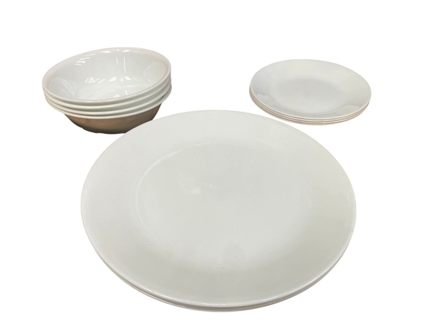 Corelle 12 Piece Dinnerware Set Crack Resistant White 1141802