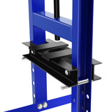 Steel H-Frame Hydraulic Garage/Shop Floor Press with Stamping Plates, with pressure gauge,6 Ton Capacity, Blue