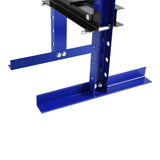 Steel H-Frame Hydraulic Garage/Shop Floor Press with Stamping Plates, with pressure gauge,6 Ton Capacity, Blue